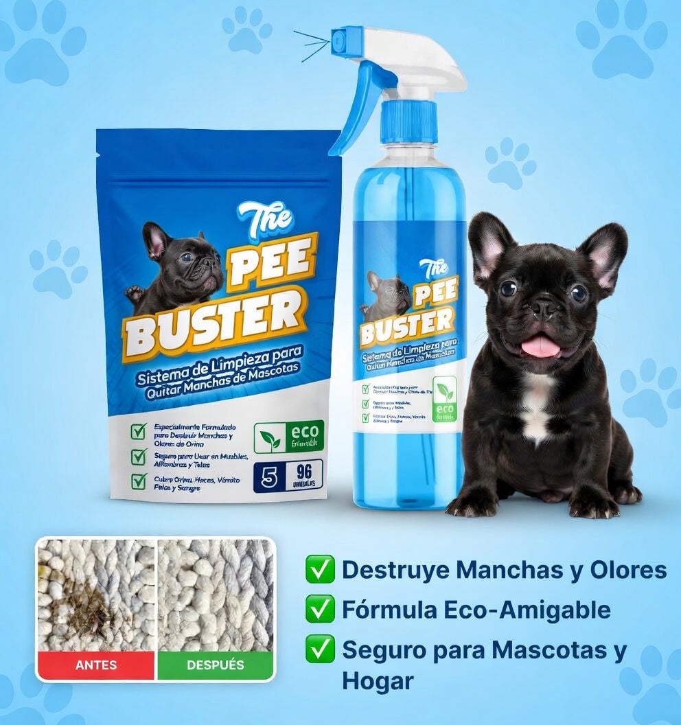 PeeBuster - Elimina por fin las manchas y malos olores de mascotas — incluso los más antiguos
